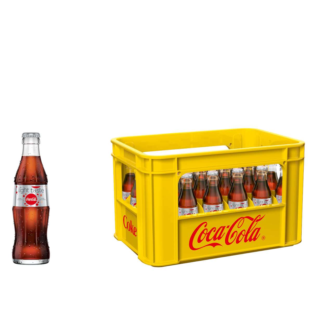 Coca Cola Light 24 x 0,2l Glas Kiste Gastro Gastronomie