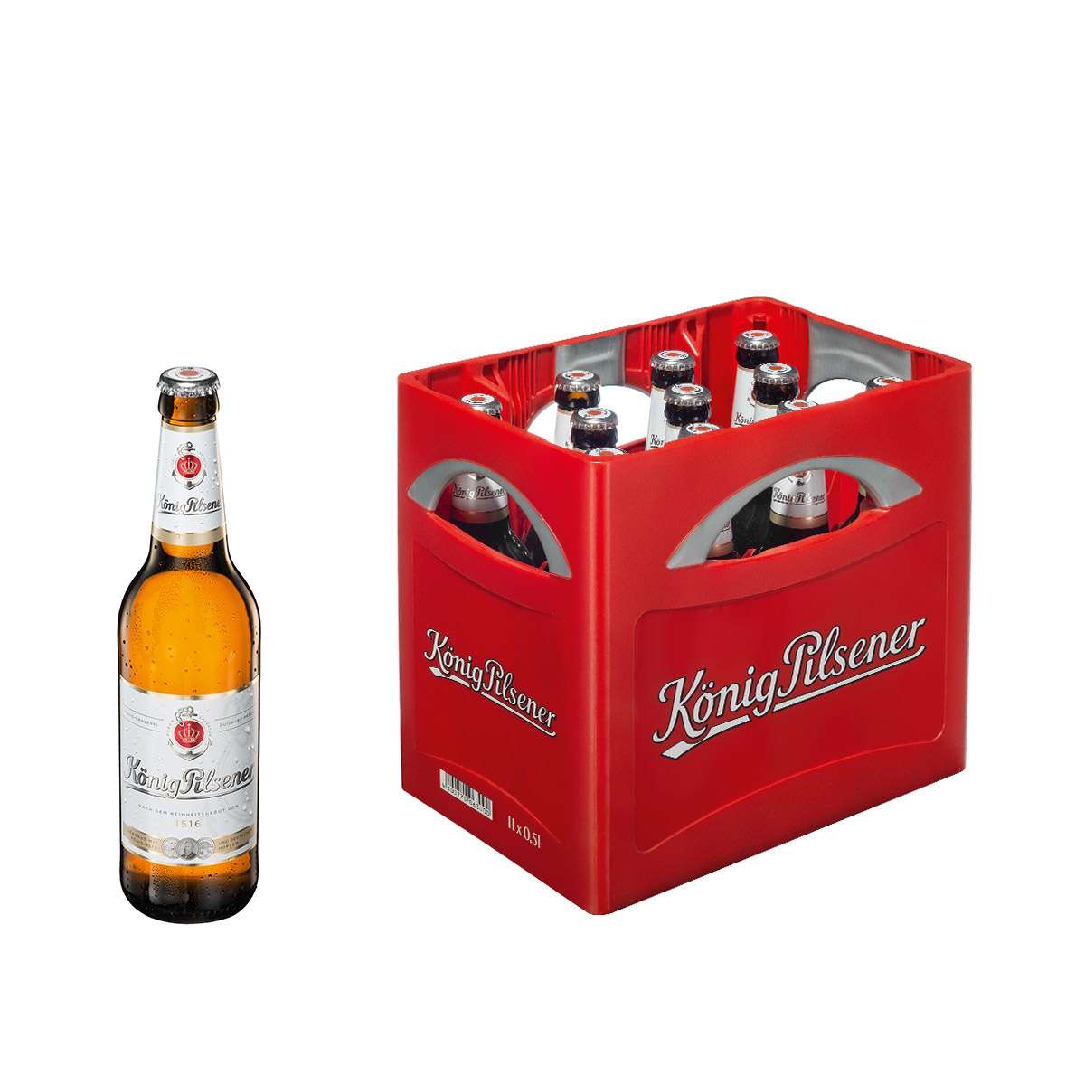 König Pilsener 11 x 0,5l Glas Banach